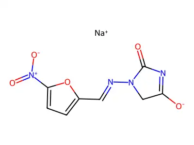 Nitrofurandantoin sodium structure