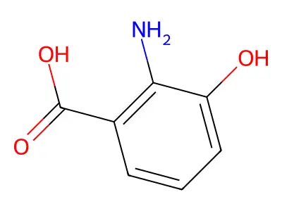 2-Amino-3-hydroxybenzoic acid structure