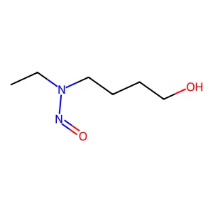N-ethyl-N-(4-hydroxybutyl)nitrous amide structure