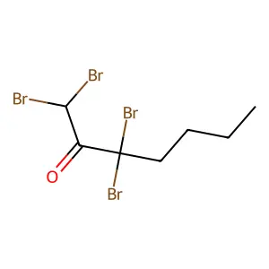 1,1,3,3-Tetrabromo-2-heptanone structure