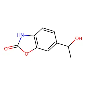 6-(1-hydroxyethyl)-3H-1,3-benzoxazol-2-one structure