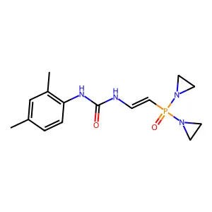 1-[2-[bis(aziridin-1-yl)phosphoryl]ethenyl]-3-(2,4-dimethylphenyl)urea structure