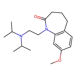 1-[2-[di(propan-2-yl)amino]ethyl]-8-methoxy-4,5-dihydro-3H-1-benzazepin-2-one structure