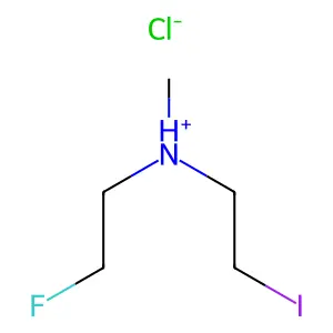 2-fluoroethyl-(2-iodoethyl)-methylazanium chloride structure