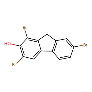 1,3,7-tribromo-9H-fluoren-2-ol structure