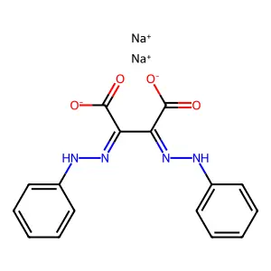 disodium2,3-bis(phenylhydrazinylidene)butanedioate structure