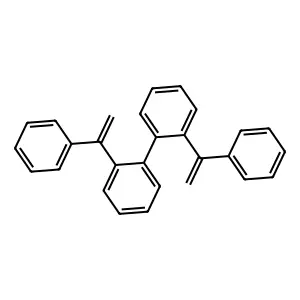 1-(1-phenylethenyl)-2-[2-(1-phenylethenyl)phenyl]benzene structure