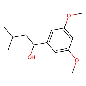 1-(3,5-dimethoxyphenyl)-3-methylbutan-1-ol structure