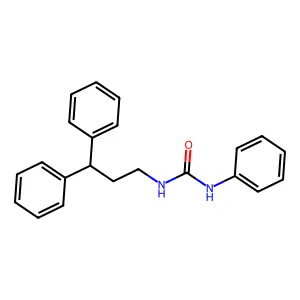 1-(3,3-diphenylpropyl)-3-phenylurea structure