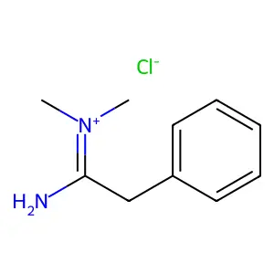 ACETAMIDINE, N,N'-DIMETHYL-2-PHENYL-, HYDROCHLORIDE structure
