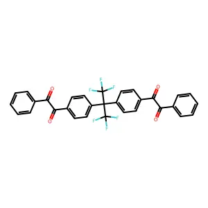 1,1'-[(1,1,1,3,3,3-hexafluoropropane-2,2-diyl)dibenzene-4,1-diyl]bis(2-phenylethane-1,2-dione) structure