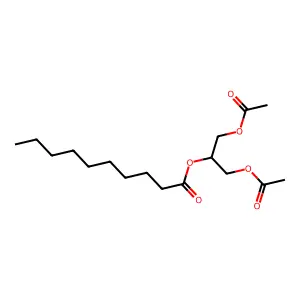 1,3-diacetyloxypropan-2-yl decanoate structure