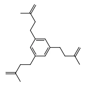 1,3,5-Tris(3-methyl-3-butenyl)benzene structure