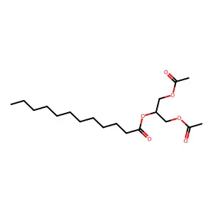 1,3-diacetyloxypropan-2-yl dodecanoate structure