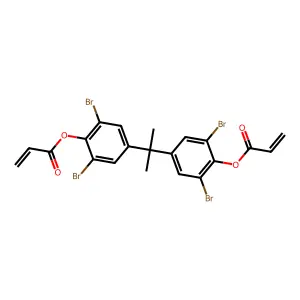 Tetrabromobisphenol A diacrylate structure