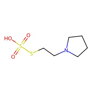 1-(2-sulfosulfanylethyl)pyrrolidine structure