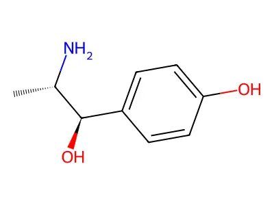 p-HYDROXYNOREPHEDRINE structure