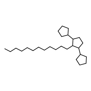 1,3-Dicyclopentyl-2-n-dodecylcyclopentane structure