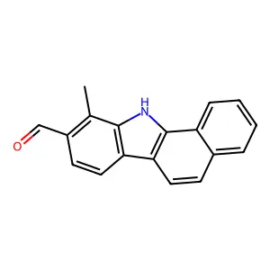 10-methyl-11H-benzo[a]carbazole-9-carbaldehyde structure