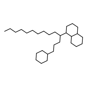 1-(1-cyclohexyltetradecan-4-yl)-1,2,3,4,4a,5,6,7,8,8a-decahydronaphthalene structure