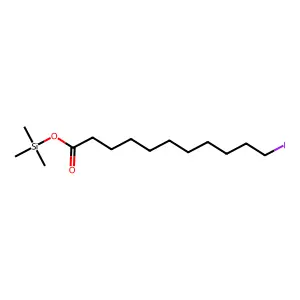 11-Iodoundecanoic acid trimethylsilyl ester structure