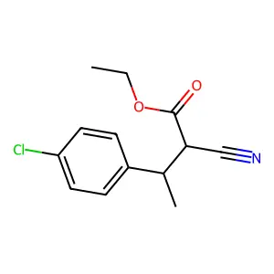 ethyl 3-(4-chlorophenyl)-2-cyanobutanoate structure