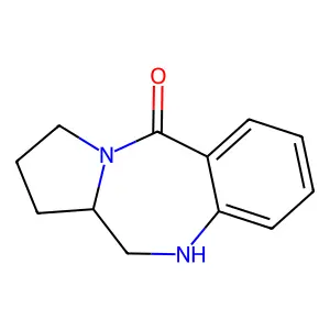 1,2,3,10,11,11a-Hexahydro-5H-pyrrolo(2,1-c)(1,4)benzodiazepin-5-one structure