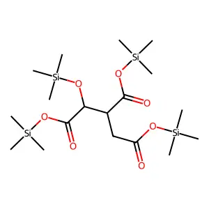 1,2,3-Propanetricarboxylic acid, 1-[(trimethylsilyl)oxy]-, tris(trimethylsilyl) ester structure