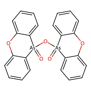 10-(10-oxophenoxarsinin-10-yl)oxyphenoxarsinine 10-oxide structure
