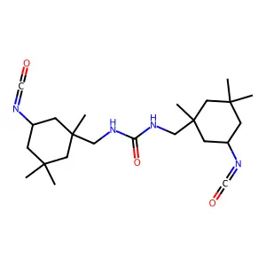 1,3-bis[(5-isocyanato-1,3,3-trimethylcyclohexyl)methyl]urea structure