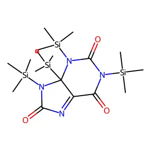 1,3,4,9-Tetrakis(trimethylsilyl)-4,9-dihydro-1H-purine-2,6,8(3H)-trione structure