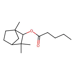 (1,3,3-trimethyl-2-bicyclo[2.2.1]heptanyl) pentanoate structure
