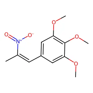 1,2,3-trimethoxy-5-[(Z)-2-nitroprop-1-enyl]benzene structure