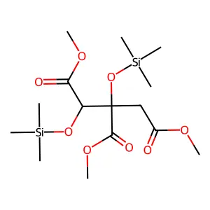 1,2,3-Propanetricarboxylic acid, 1,2-bis[(trimethylsilyl)oxy]-, trimethyl ester structure