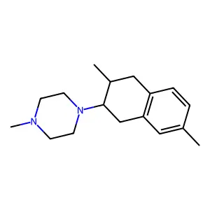 1-(3,7-dimethyl-1,2,3,4-tetrahydronaphthalen-2-yl)-4-methylpiperazine structure