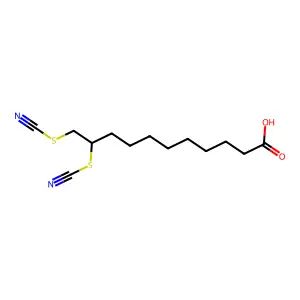 10,11-dithiocyanatoundecanoic acid structure