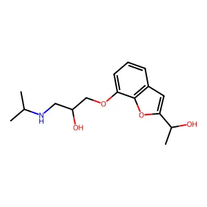 1-[[2-(1-hydroxyethyl)-1-benzofuran-7-yl]oxy]-3-(propan-2-ylamino)propan-2-ol structure