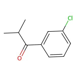 1-(3-chlorophenyl)-2-methylpropan-1-one structure