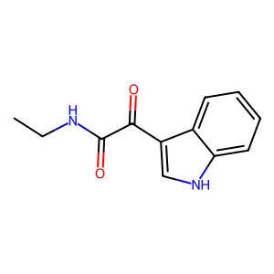 N-ethyl-2-(1H-indol-3-yl)-2-oxoacetamide structure