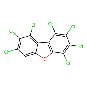 1,2,3,4,7,8,9-HEPTACHLORODIBENZOFURAN structure
