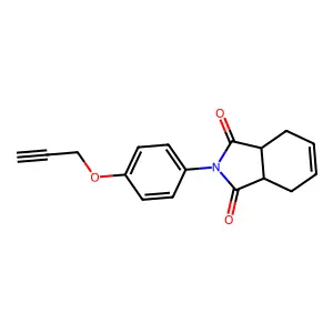 N-(4-Propargiloksy)-fenylo imid kwasu 1,2,3,6-tetrahydroftalowego [Polish] structure