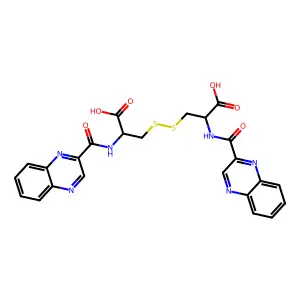N,N-Bis-(2-quinoxaloyl)-L-cystine structure