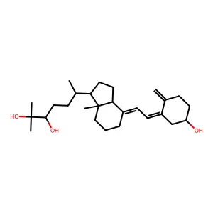 6-[4-[2-(5-hydroxy-2-methylidenecyclohexylidene)ethylidene]-7a-methyl-2,3,3a,5,6,7-hexahydro-1H-inden-1-yl]-2-methylheptane-2,3-diol structure