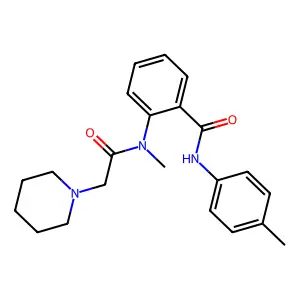 N-(4-methylphenyl)-2-[methyl-(2-piperidin-1-ylacetyl)amino]benzamide structure