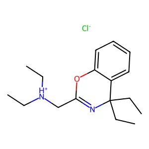 (4,4-diethyl-1,3-benzoxazin-2-yl)methyl-diethylazanium chloride structure