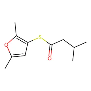 2,5-Dimethyl-3-thioisovalerylfuran structure