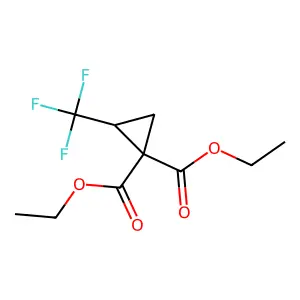1,1-Cyclopropanedicarboxylic acid, 2-(trifluoromethyl)-, diethyl ester structure