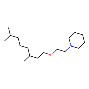 1-[2-(3,7-dimethyloctoxy)ethyl]piperidine structure