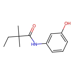 N-(3-hydroxyphenyl)-2,2-dimethylbutanamide structure