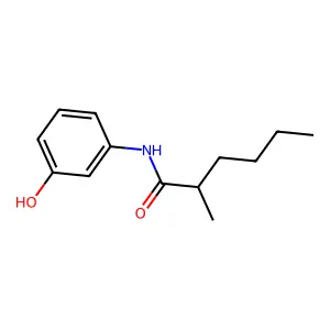 HEXANANILIDE, 3'-HYDROXY-2-METHYL- structure
